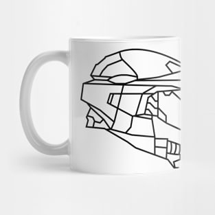 Master Chief Helmet Line art Mug